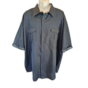 Tranquility mayhem size 4XLB flip cuff short sleeve button up EUC ^